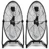 Simple Deluxe 18 Inch 3-Speed High Velocity Heavy Duty Metal Industrial Floor Fan for Warehouse, Workshop, Factory and Basement, Black, 2 Pack view 1