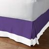 High Kotton Two Tone 100% Egyptian Cotton (Purple/White - Olympic Queen) Bed Skirt 12" Drop Length Long Staple Durable Comfortable view 1