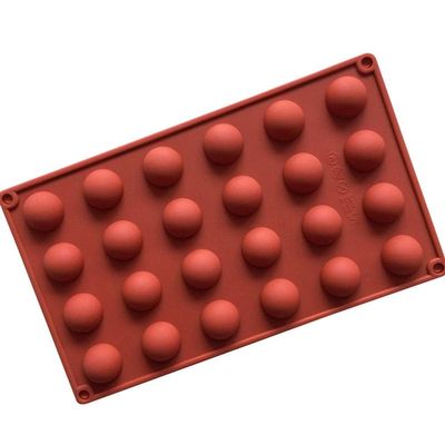 DUO ER 15/24 Half Ball Shaped Mini Truffles Silicone Chocolate Mold Non-Stick Cake Mold 3D Jelly Candy Soap Molds Cake Decorating Tools (Color : 24 Cavity)