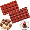 DUO ER 15/24 Half Ball Shaped Mini Truffles Silicone Chocolate Mold Non-Stick Cake Mold 3D Jelly Candy Soap Molds Cake Decorating Tools (Color : 24 Cavity) view 2