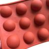 DUO ER 15/24 Half Ball Shaped Mini Truffles Silicone Chocolate Mold Non-Stick Cake Mold 3D Jelly Candy Soap Molds Cake Decorating Tools (Color : 24 Cavity) view 4