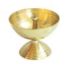 finaldeals Combo Pack Pooja Item Brass Bell Different Type Two Pooja Diya Deepak Om Pooja Thali with Copper Panchpatra and Kalash Lota Pooja Mauli Dhaaga and Cotton Round Wicks view 3