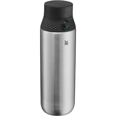 WMF Waterkant Drinking Bottle Stainless Steel 750 ml, Sports Stainless Steel Bottle, Suitable for Carbonated Drinks, Sports Cap, One-Hand Opening, Leak-Proof, BPA-