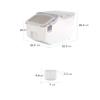 2-Pack Large Rice Storage Containers 10 Liter 340 oz Feed Bin Dog Food Storage Container Set Leak Proof Locking Lid view 2