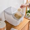 2-Pack Large Rice Storage Containers 10 Liter 340 oz Feed Bin Dog Food Storage Container Set Leak Proof Locking Lid view 3