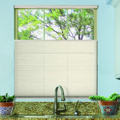 BlindsAvenue Cordless Top Down Bottom Up Cellular Honeycomb Shade, 9/16" Single Cell, Light Filtering, Fawn, Size: 37.5" W x 72" H