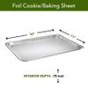 16 x 11 Inch 20 Pack Large Aluminum Pans Cookie Sheets Heavy Duty Non Stick Disposable Baking Trays for Cookies Bacon Brownies Rectangular Foil Pans for Oven Broiler Cooking Grilling Catering view 4
