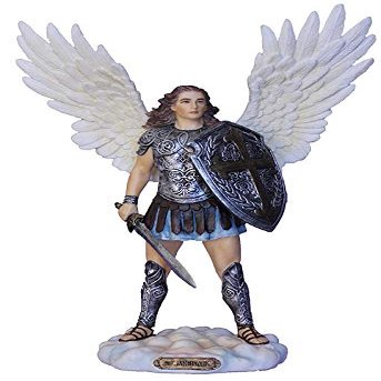 CatholicStore 11" St. Michael Statue, Full Color Veronese Resin
