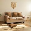 4-Pack 100% Cotton Comfortable Solid Decorative Throw Pillow Case,Thmyo Square Cushion Cover Pillowcase Sublimation Blank Pillow Covers DIY Throw Pillowcase for Couch(22x22 inch/ 55x55cm,Light Coffee) view 3