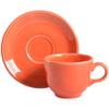 Homer Laughlin Fiesta Poppy Flat Cup & Saucer Set view 1