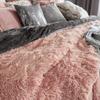 Bedding Shaggy Rose Pink Blanket with Sherpa King Size XL Soft Thick and Warm Blanket view 3