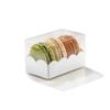 Pastry Chef's Boutique Premium Clear and White Insert Gift Wedding Party Favor Boxes for French Cake Macarons 3.14'' x 2'' x 2'' - Holds 3 Macarons - Pack of 25 view 1