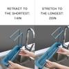 Telescopic Sink Rack Adjustable Sponge Soap Holder Dish Cloth Hanger Sink Tray, 2-in-1 Sink Caddy, Expandable Storage Drain Basket for Home Kitchen Kit view 3