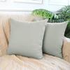 4-Pack 100% Cotton Comfortable Solid Decorative Throw Pillow Case,Thmyo Square Cushion Cover Pillowcase Sublimation Blank Pillow Covers DIY Throw Pillowcase for Sofa Bedroom(24x24 inch/ 60x60cm,Grey) view 2