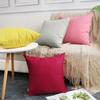 4-Pack 100% Cotton Comfortable Solid Decorative Throw Pillow Case,Thmyo Square Cushion Cover Pillowcase Sublimation Blank Pillow Covers DIY Throw Pillowcase for Sofa Bedroom(24x24 inch/ 60x60cm,Grey) view 3