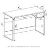 FURINNO Moretti Lifestyle Study Desk, 45 Inches, Columbia Walnut view 3