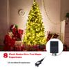 Goplus 6ft Prelit Half-Shape Christmas Tree, Premium 427 PVC Needles Artificial Tree, with 250 LED Lights, Metal Stand, for Xmas Indoor Decoration view 4