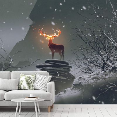 SIGNWIN Wall Mural Wild Animals Removable Self-Adhesive Wallpaper Wall Decoration for Bedroom Living Room - 66x96 inches