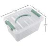 AnnkkyUS 4-Pack 6 Quarts Clear Storage Box Tote, Plastic Bins with Lids view 4