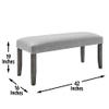 Steve Silver Co Emily Backless Bench view 3