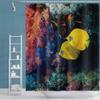 OERJU 72x78inch Beautiful Underwater World Shower Curtain Cute Cartoon Yellow Fish Swimming Colorful Aquatic Plant Waterproof Fabric Polyester Kids Bathroom Curtain Bath Accessories with Hooks view 4