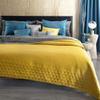 Bedding Textured Mustard Yellow Blanket with Sherpa Queen XL Soft Thick and Warm Blanket view 1