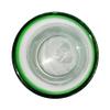 Set Of Six Blown Glass Glasses With Green Rim view 4