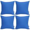 4-Pack 100% Cotton Comfortable Solid Decorative Throw Pillow Case,Thmyo Square Cushion Cover Pillowcase Sublimation Blank Pillow Covers DIY Throw Pillowcase for Sofa Bedroom(24x24 inch/ 60x60cm,Blue) view 1