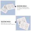 2Pcs Halloween Skull Silicone Cake Mold Set for Fondant Baking Chocolate Candy Jelly Ice Cubes Diy Crafts 2.87X2.16X0.51 Inch view 3