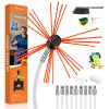 Bluesea 30 Feet Chimney Sweep Kit, Ergonomic Chimney Cleaning Kit, Extends Up to 30 Feet, Chimney Cleaner, Chimney Cleaning Tools, Chimney Cleaning System with Strong Brush, 9 Flexible Chimney Rods view 1