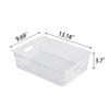 AnnkkyUS 4-Pack White Plastic Basket Trays, Shallow Paper Storage Baskets view 2