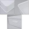 AnnkkyUS 4-Pack White Plastic Basket Trays, Shallow Paper Storage Baskets view 3