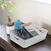 AnnkkyUS 4-Pack White Plastic Basket Trays, Shallow Paper Storage Baskets view 4