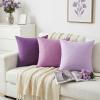4-Pack 100% Cotton Comfortable Solid Decorative Throw Pillow Case,Thmyo Square Cushion Cover Pillowcase Sublimation Blank Pillow Covers DIY Throw Pillowcase(24x24 inch/ 60x60cm, Pinkish Purple) view 2