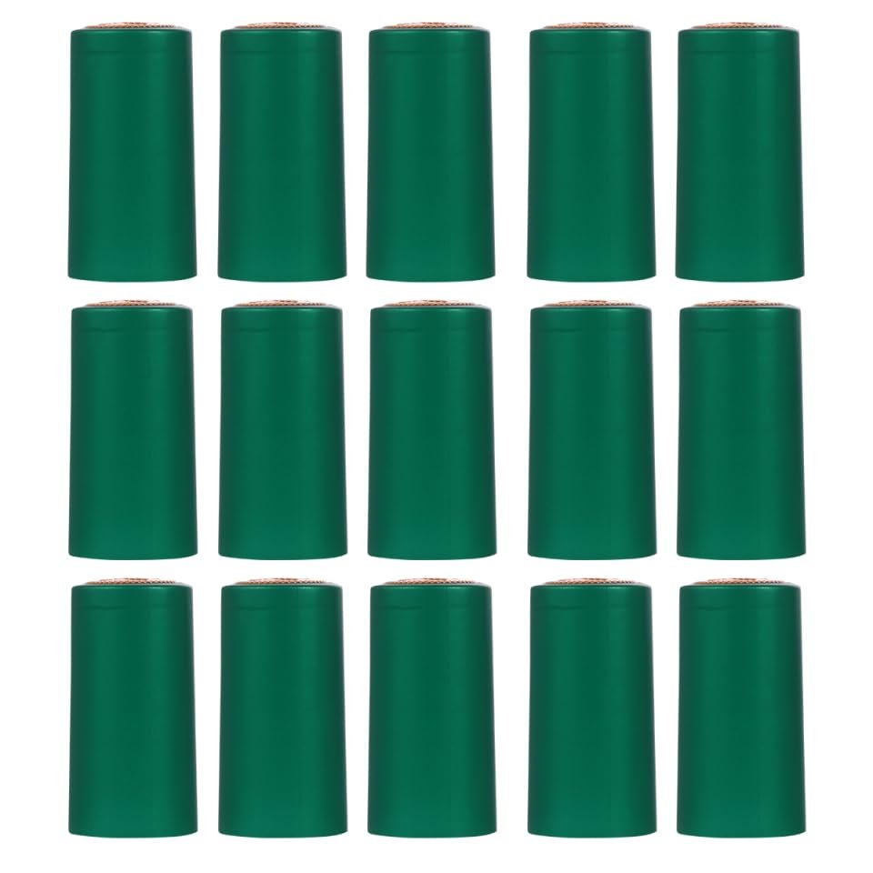 Toyandona Bulk Pack of 100 PVC Heat Shrink Capsules: Green Wine Bottle Wraps for Home Cellars