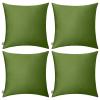 4-Pack 100% Cotton Comfortable Solid Decorative Throw Pillow Case,Thmyo Square Cushion Cover Pillowcase Sublimation Blank Pillow Covers DIY Throw Pillowcase for Couch(22x22 inch/ 55x55cm,Olive Green) view 1