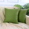 4-Pack 100% Cotton Comfortable Solid Decorative Throw Pillow Case,Thmyo Square Cushion Cover Pillowcase Sublimation Blank Pillow Covers DIY Throw Pillowcase for Couch(22x22 inch/ 55x55cm,Olive Green) view 2