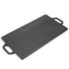 Nonstick Griddle Grill, Cast Iron Grill Griddle Pan Ridged and Flat Double-Sided Baking Cooking Tray Bakeware for Indoor Stovetop or Outdoor Camping BBQ view 1