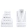 American Soft Linen Large/X Large Unisex Robe and 6-Piece Towel Set Bundle view 1