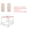 Pangzi Bohemian 4 Corner Post Bed Curtain Canopy Bed Curtain Drapes for Adults Girls (Full, Rose Pink) view 2