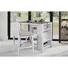 Lexicon Daye 3 Piece Wood Counter Height Dining Set in Gray and White view 2