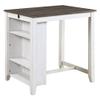 Lexicon Daye 3 Piece Wood Counter Height Dining Set in Gray and White view 4