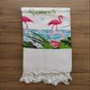 Melis Home Peshtemal, Bath Towel, Beach Towel, 37" x 71" Printed (Flamingo) view 3
