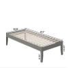 AFI Colorado Twin XL Size Platform Bed with Charging Station in Grey view 3