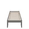 AFI Colorado Twin XL Size Platform Bed with Charging Station in Grey view 4