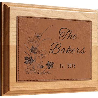Personalized Faux-Leather Engraved Plaques and Awards. Great for Retirement, Thank You, Military Recognition, Special Achievements, Memorials, Sports, School, and Corporate (Rawhide, 9 x 12")