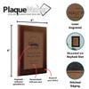 Personalized Faux-Leather Engraved Plaques and Awards. Great for Retirement, Thank You, Military Recognition, Special Achievements, Memorials, Sports, School, and Corporate (Dark Brown, 6 x 8") view 4