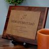 Personalized Faux-Leather Engraved Plaques and Awards. Great for Retirement, Thank You, Military Recognition, Special Achievements, Memorials, Sports, School, and Corporate (Dark Brown, 7 x 9") view 2
