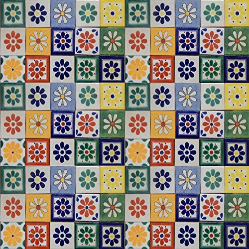 100 Mexican Tiles 4x4 Handpainted Hundred Pieces Flower Designs