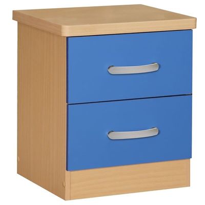 Better Home Products NIGHTSTAND 2 Drawers (Beech & Blue)